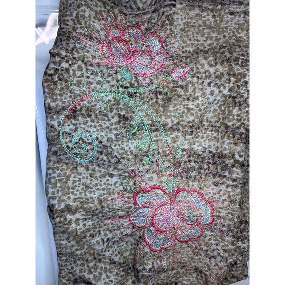 Wrangler Women’s Pearl Snap Embroidered Western Animal Print Shirt size XXL - Picture 9 of 13